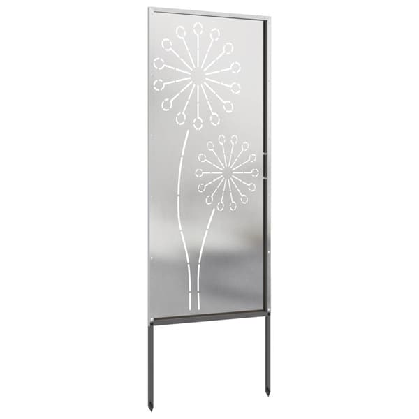 Trädgårds integritetsskärm Silver 50 x 140 cm Rostfritt stål