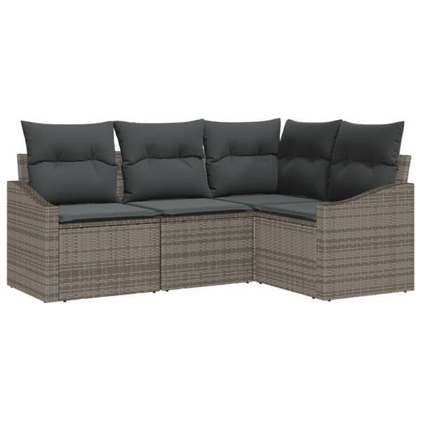 Soffset med kudde 4 pcs Grå konstrotting