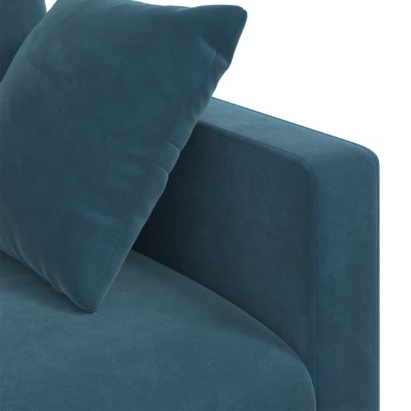 Soffa Blå 228 x 78 x 80 cm Sammet