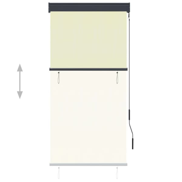 Rullgardin utomhus 80x250 cm gräddvit