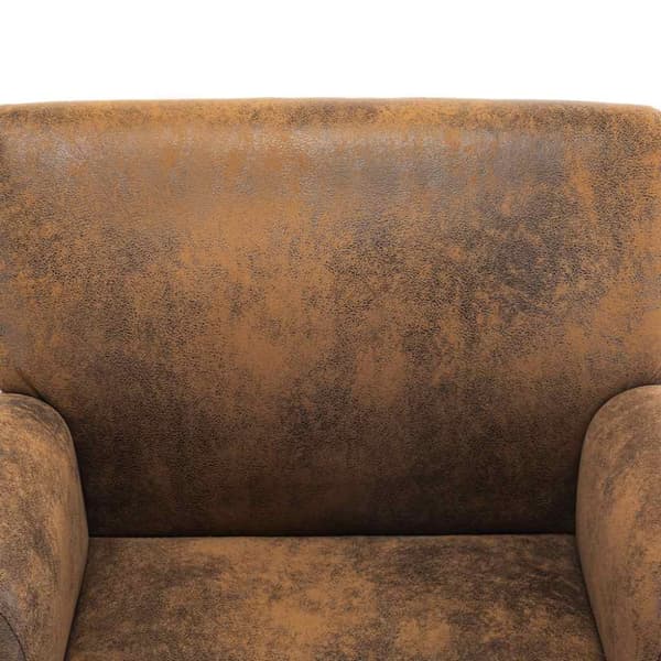 Soffa brun 70x69x72 cm konstläder