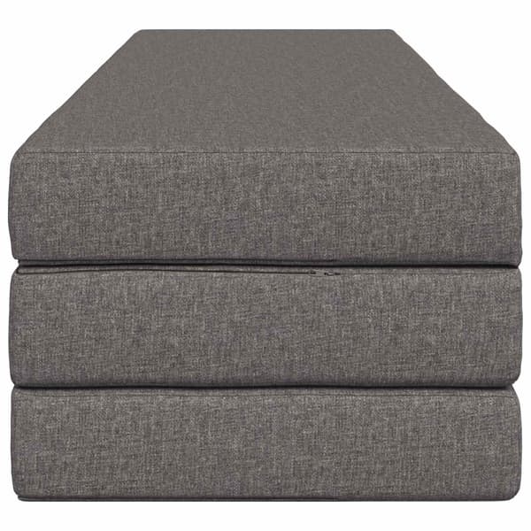 Fällbar Soffbed 200 x 67 x 45 cm Ljusgrå