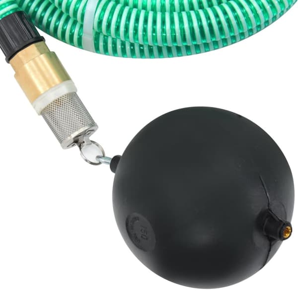 Sugslang med kopplingar mässing grön 1,1" 5 m PVC