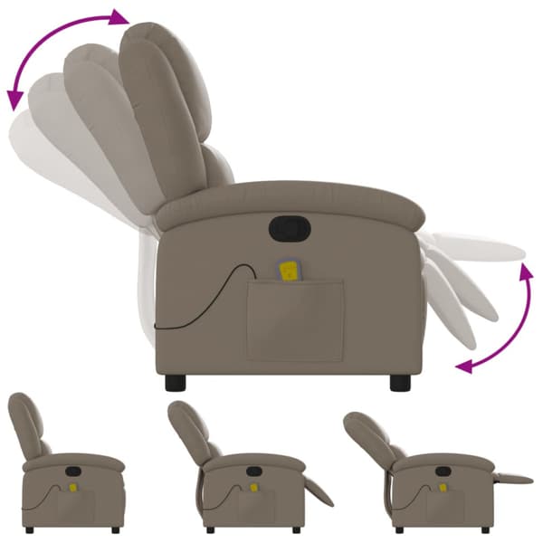 Massagefåtölj cappuccino konstläder