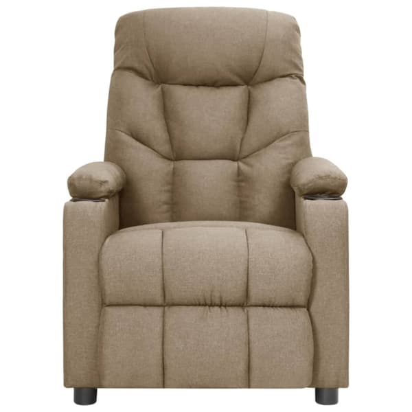 Elektrisk massagefåtölj taupe tyg