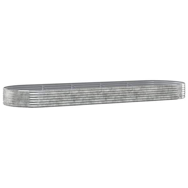 Odlingslåda galvaniserat stål 450x140x36 cm silver