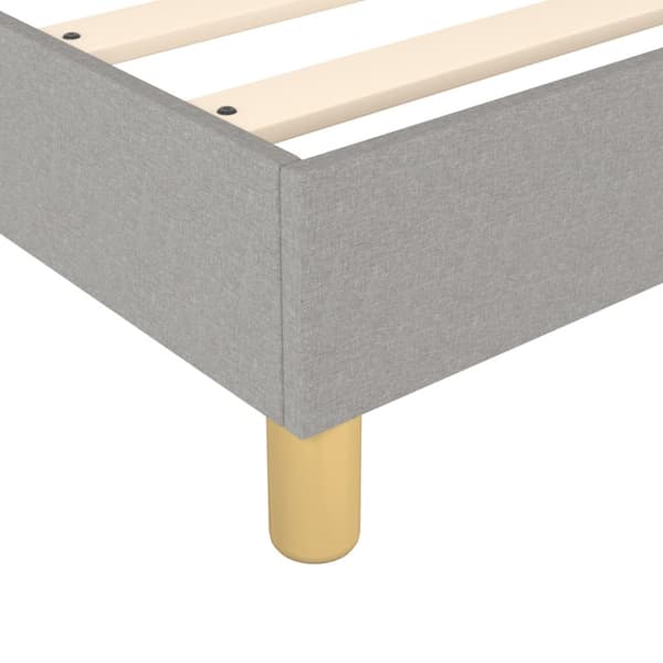 Ramsäng med madrass ljusgrå 100x200 cm tyg