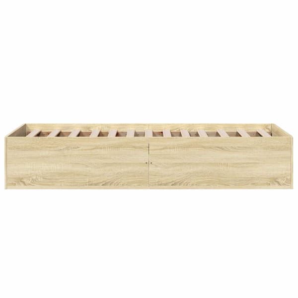 Golvsängsram Sonoma-ek 80 x 200 cm Konstruerat trä