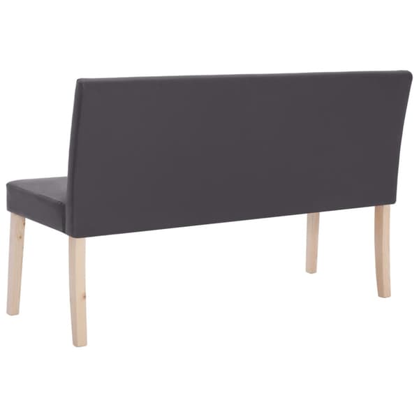 Bänk 139,5 cm konstläder grå