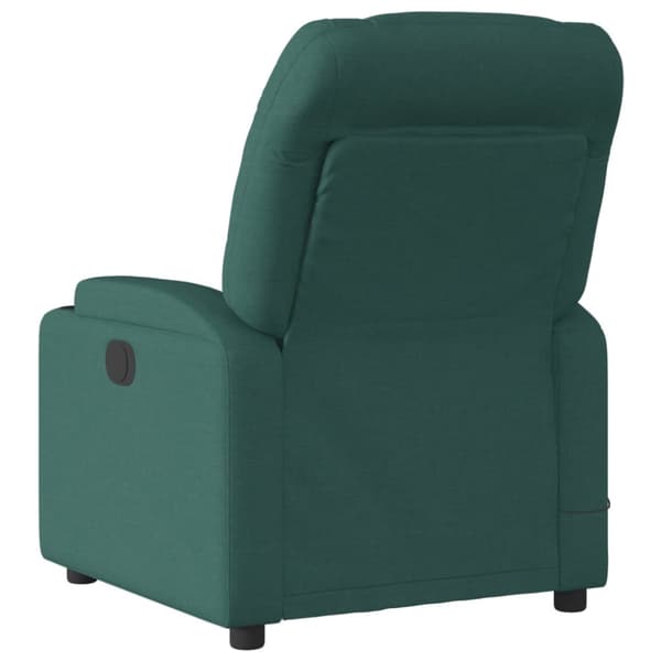 Massagefåtölj mörkgrön tyg