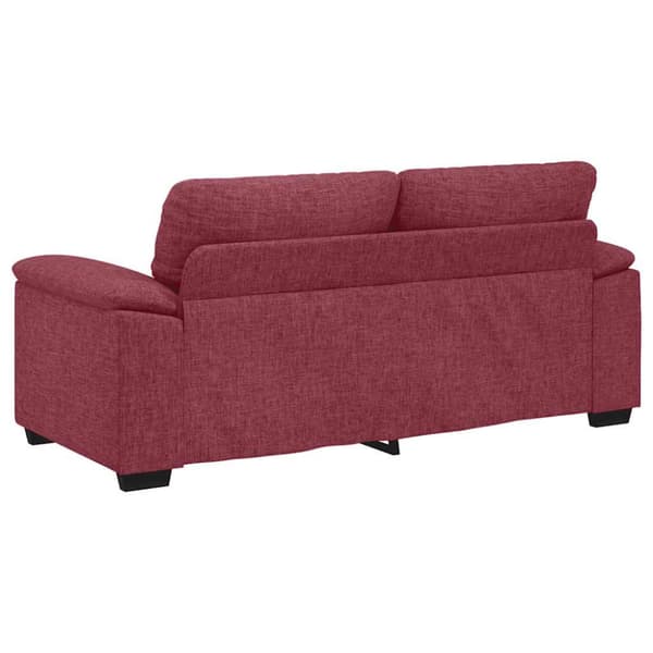 2-sitssoffa vinröd 180x81x84 cm tyg