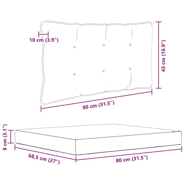 Utomhus Soffa Kudde 2 pcs Bladmönster Polyester