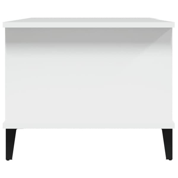 Soffbord vit 90x50x40 cm konstruerat trä