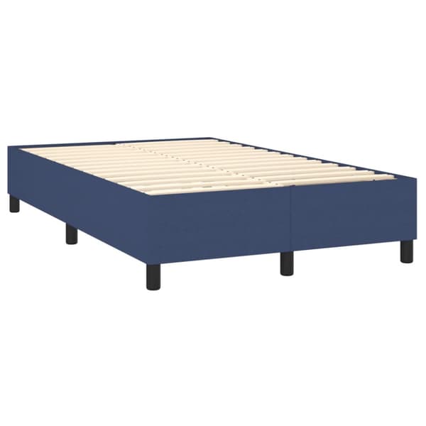 Boxspring-sängram blå 120x200 cm tyg