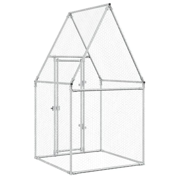 Hönsbur silver 100x100x190 cm galvaniserat stål
