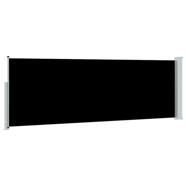Infällbar sidomarkis 100x300 cm svart