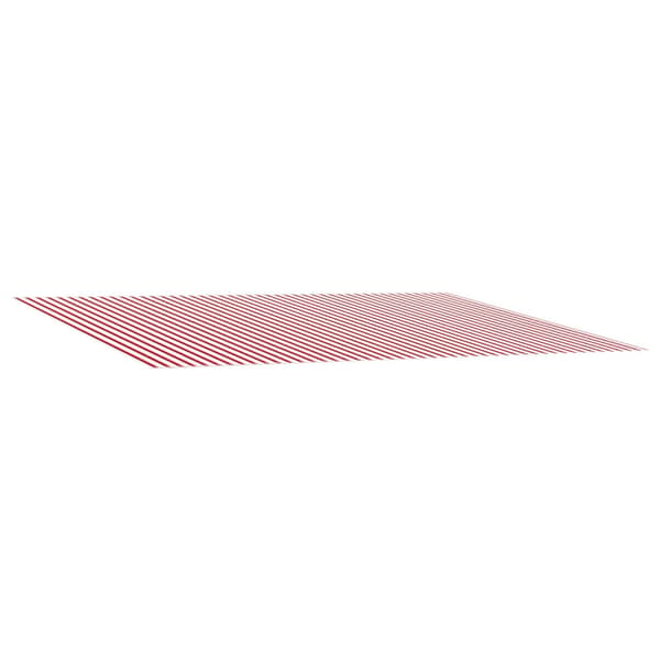 Markisväv Röd och Vit 600 × 350 cm Polyester