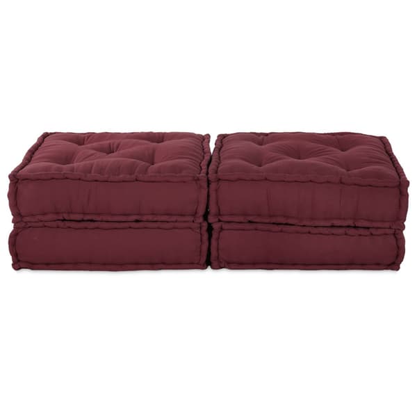 Modulsofa enhet 2 pcs Bordeaux 140 x 70 x 36 cm Tyg