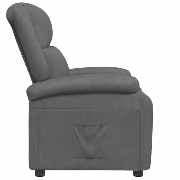 Reclinerfåtölj grå konstläder