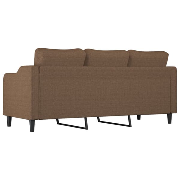 3-sitssoffa brun 180 cm tyg