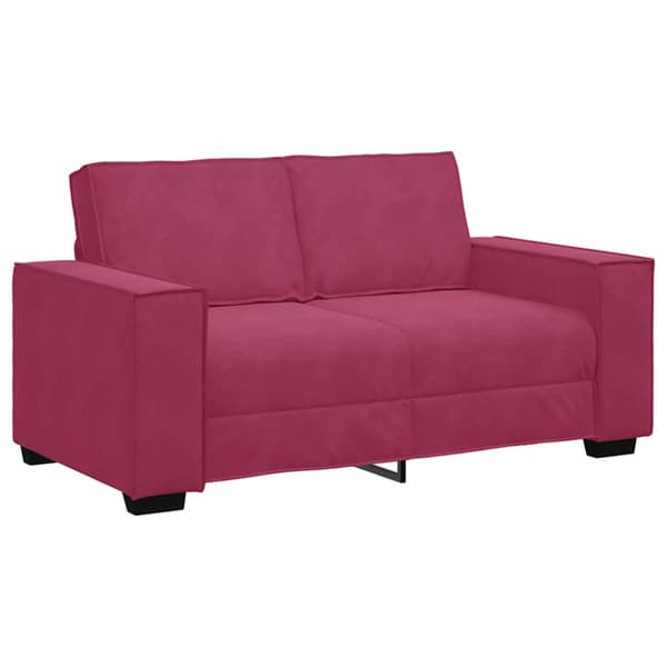 2-sitssoffa vinröd 160x78x84 cm sammet