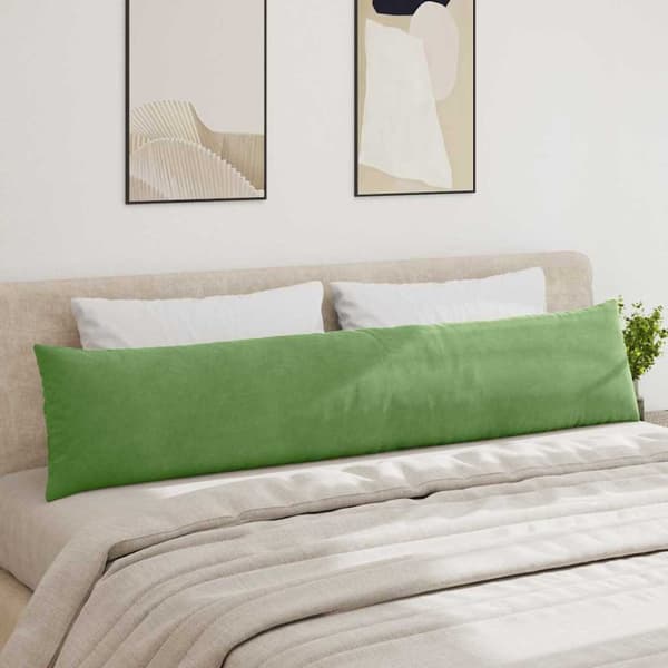 Sofakuddar 2 pcs Ljusgrön 200 x 40 cm Kordread tyg