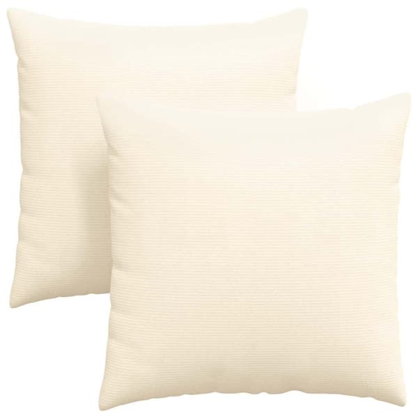 Sofakuddar 2 pcs Kräm 60 x 60 cm Kordread tyg