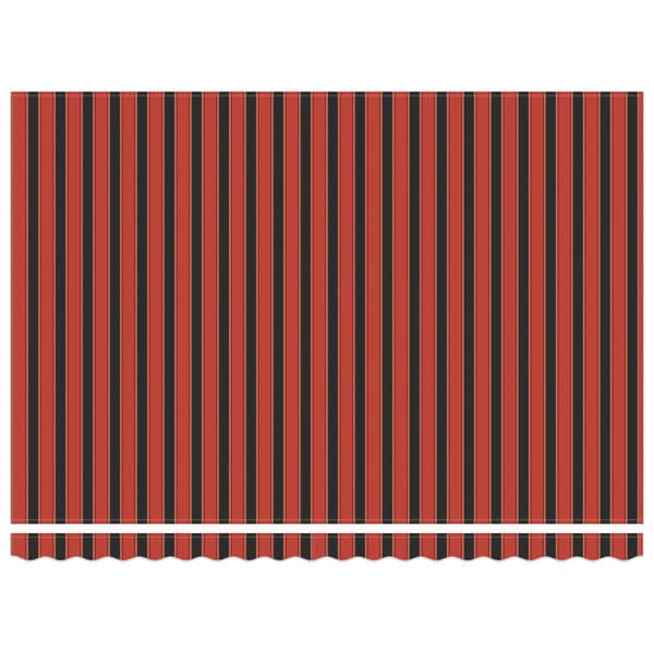 Markis tyg med orange och brun 450 × 350 cm Polyester