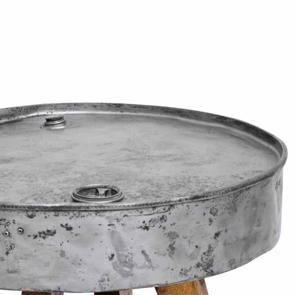 Soffbord blandat återvunnet trä 60x45 cm silver