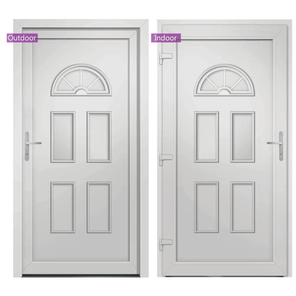 Ytterdörr vit 88x208 cm PVC