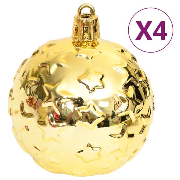 Julgranskulor 70 st guld och röd