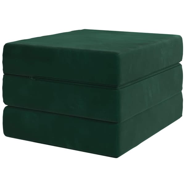 Fällbar Soffbed 75 x 63 x 45 cm Mörkgrön