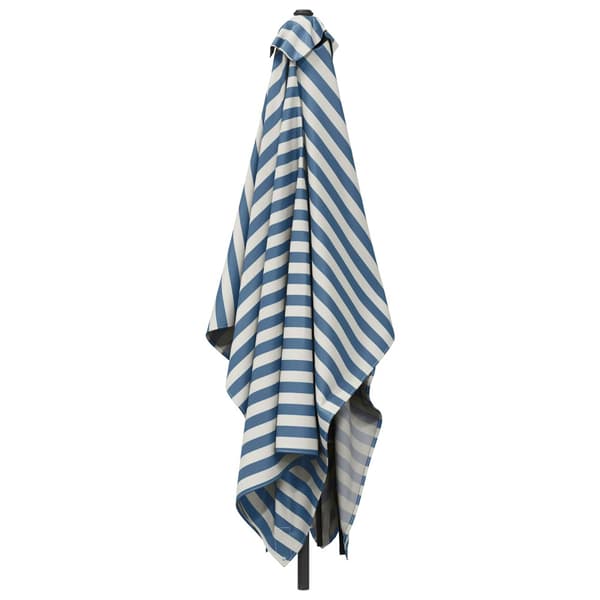 Trädgårdsparasol 200 x 300 cm Polyester Rektangulär Blå och Vit