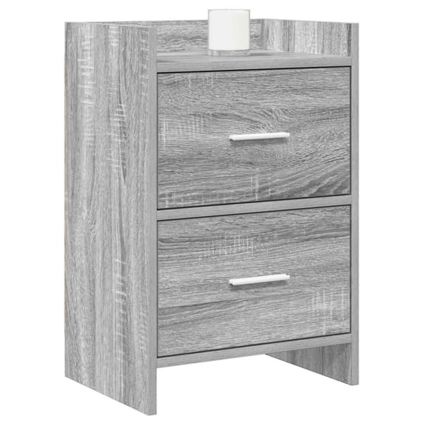 Sängbord 2 pcs Grå Sonoma 40 x 30 x 60 cm Konstruerat trä