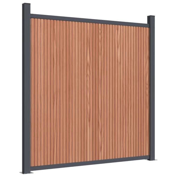 Staketpanel brun 1218x186 cm WPC