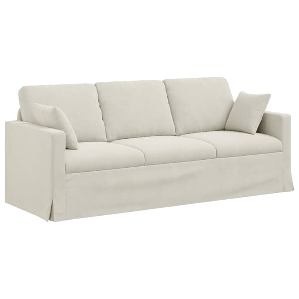 Soffa Kräm 198 x 78 x 80 cm Sammet