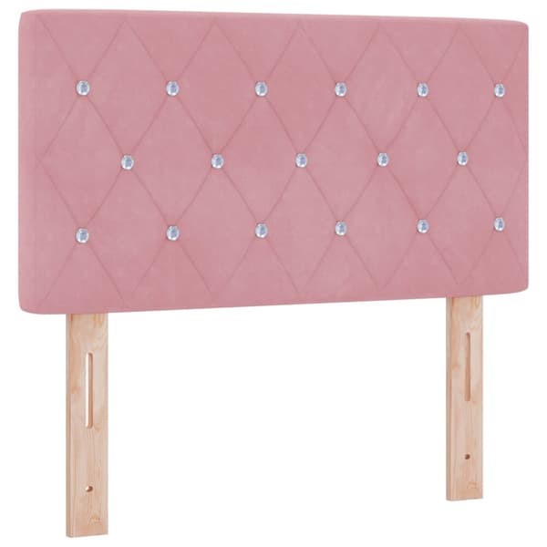 Huvudgavel Rosa 80 cm Sammet