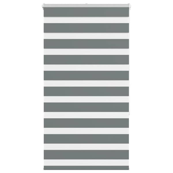 Rullgardin zebra mörkgrå 85x150 cm tyg bredd 80,9 cm polyester