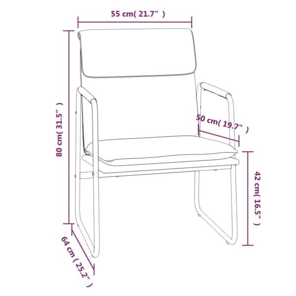 Loungestol gräddvit 55x64x80 cm konstläder