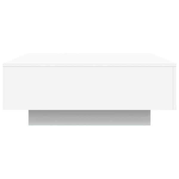 Soffbord med LED vit 80x80x31 cm