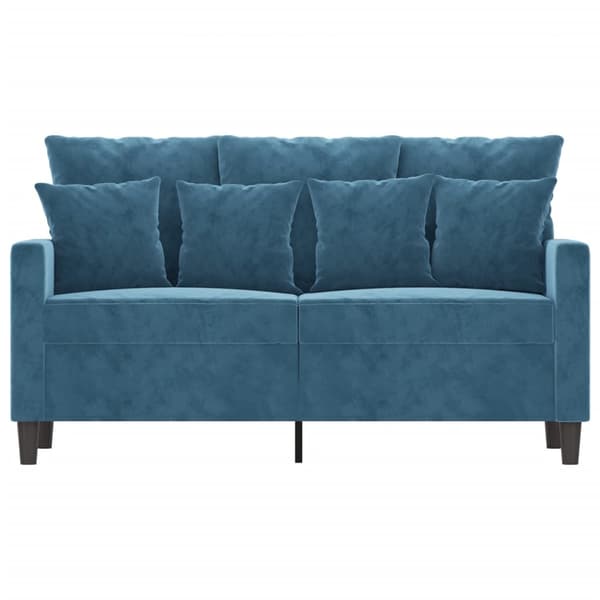 2-sitssoffa blå 120 cm sammet
