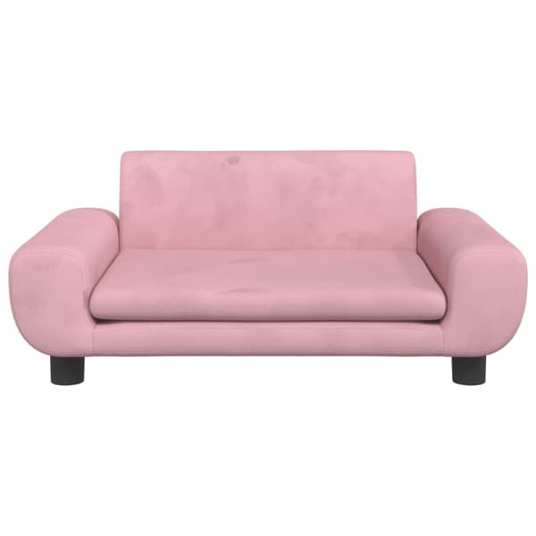 Hundbädd rosa 70x45x33 cm sammet