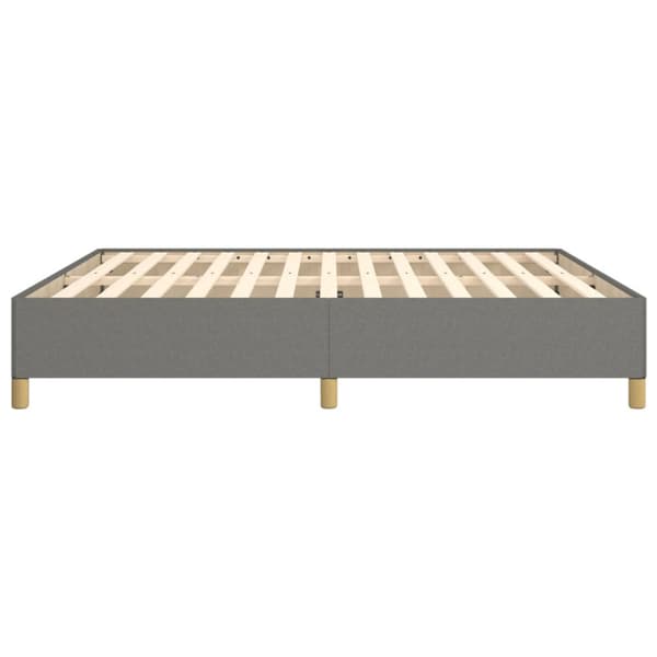 Boxspring-sängram mörkgrå 160x200 cm tyg