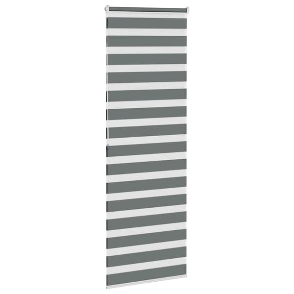 Rullgardin zebra mörkgrå 85x200 cm tyg bredd 80,9 cm polyester
