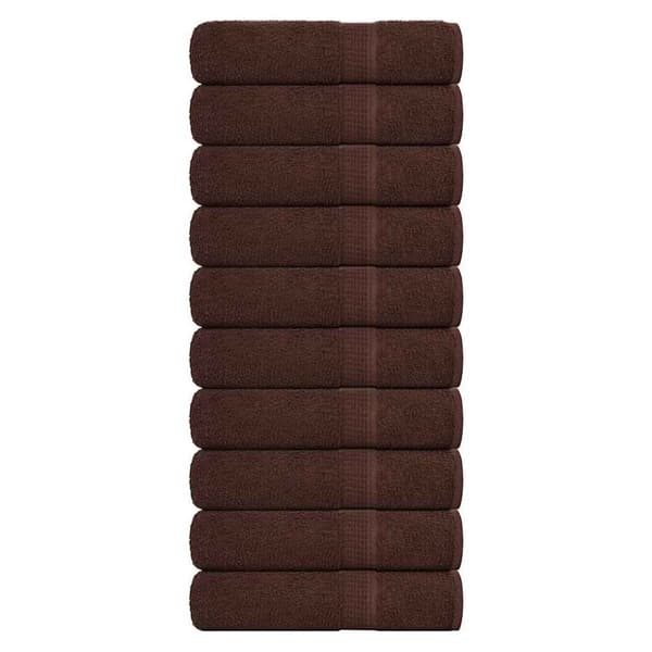 Duschhanddukar FROGN 10 st brun 70x140 cm 360 gsm