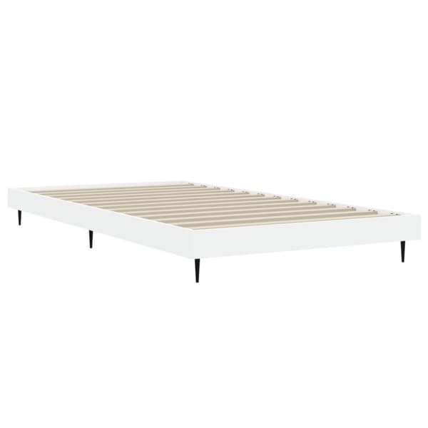 Sängram vit 90x200 cm konstruerat trä