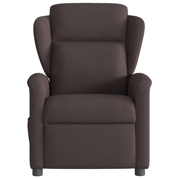 Reclinerfåtölj mörkbrun tyg