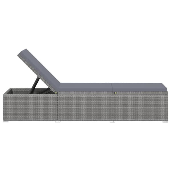 Solsäng med dyna & bord konstrotting grå