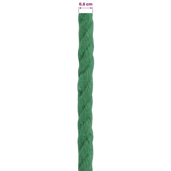 Rep Grön 0,6 x 0,6 x 2500 cm Bomull