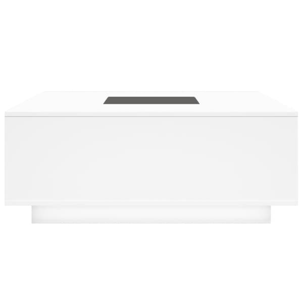 Soffbord med Infinity LEDs vit 100x100x40 cm